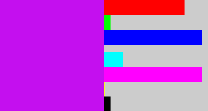 Hex color #c40fef - neon purple