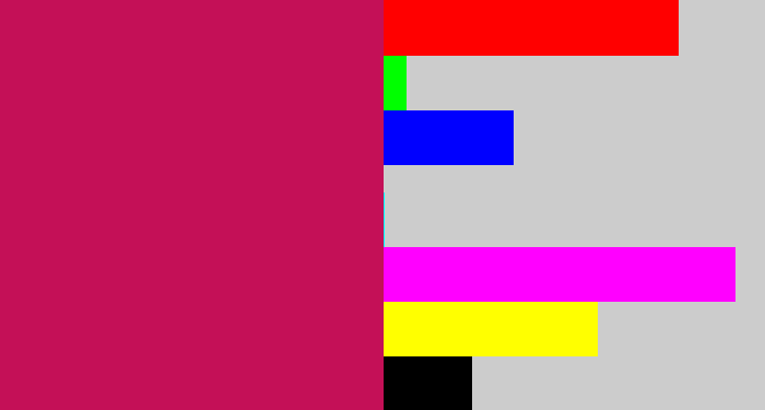 Hex color #c41057 - deep pink