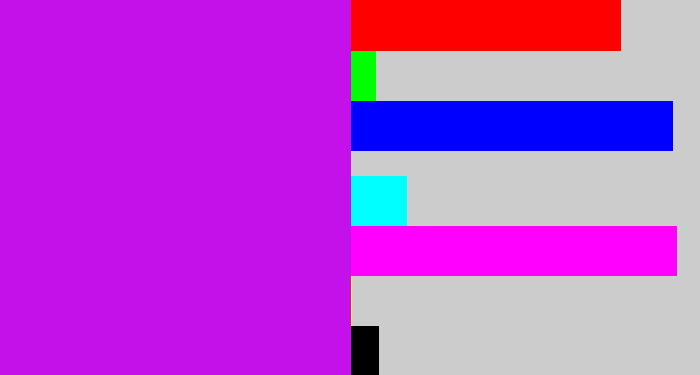 Hex color #c411ea - hot purple