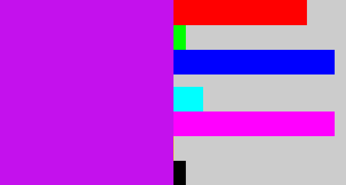Hex color #c411ed - neon purple