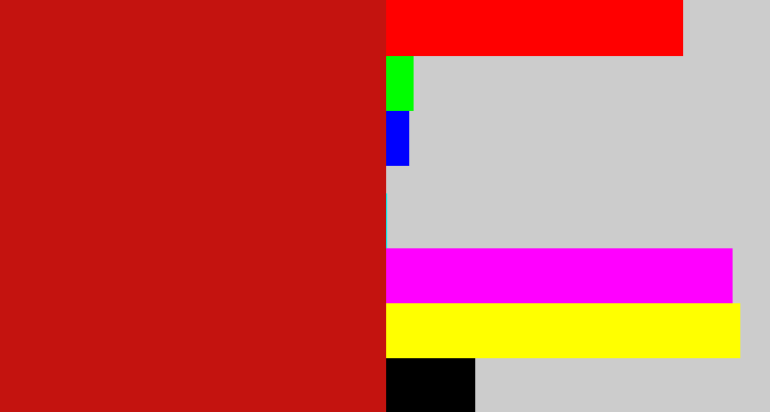 Hex color #c4130f - scarlet