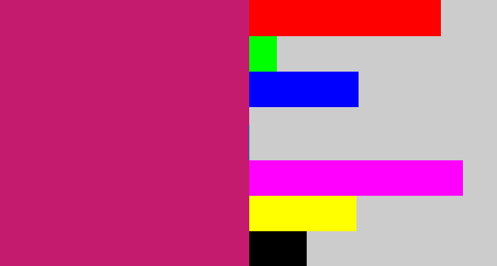 Hex color #c41b6f - magenta