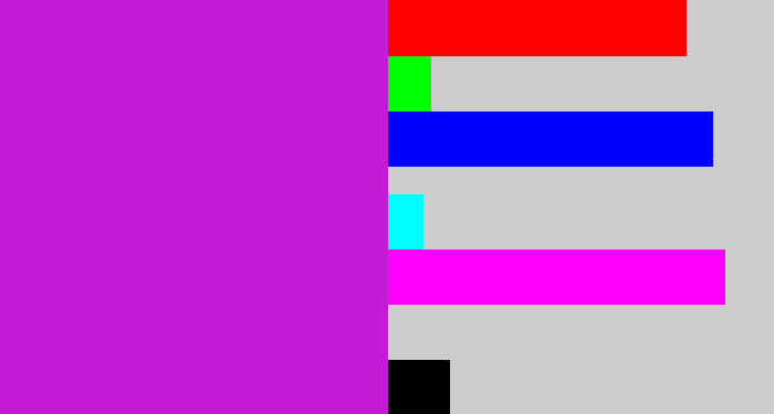 Hex color #c41bd7 - purple/pink