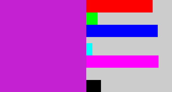 Hex color #c421d3 - purple/pink