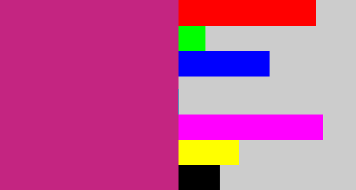 Hex color #c42581 - dark pink