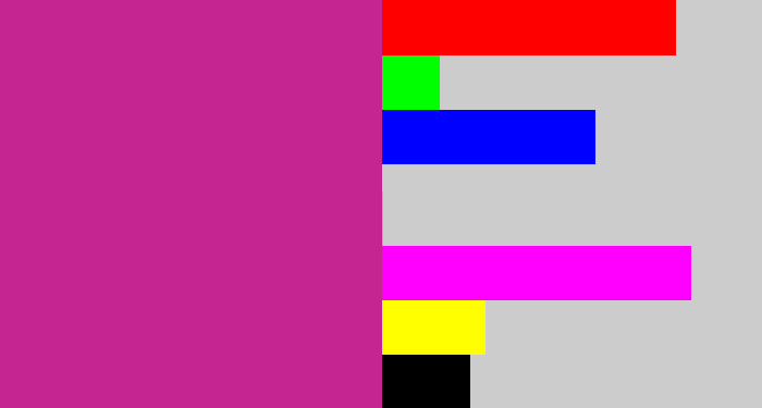 Hex color #c42590 - darkish pink