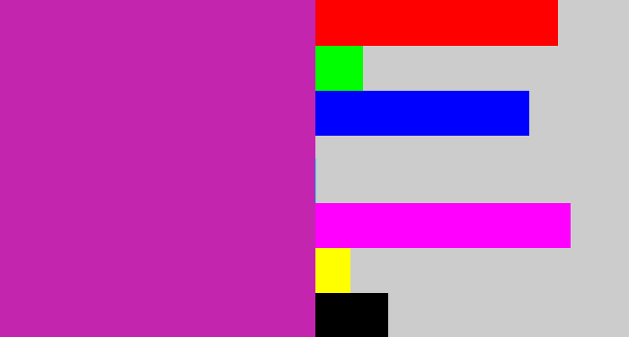 Hex color #c425ae - purpley pink
