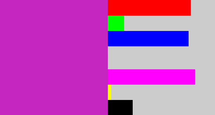 Hex color #c426bf - purpley pink