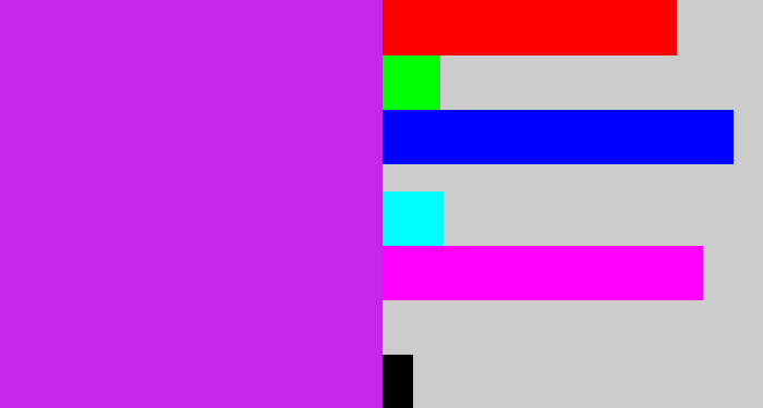 Hex color #c426ea - purple/pink