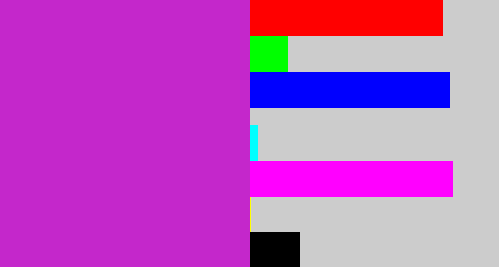 Hex color #c427cb - purple/pink