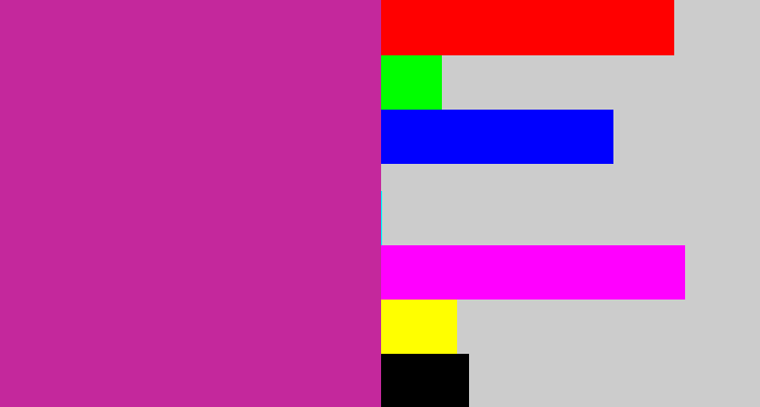 Hex color #c4289c - purpley pink