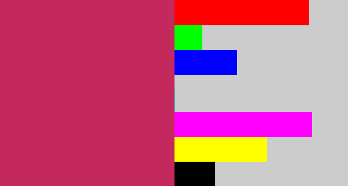 Hex color #c4295d - dark pink