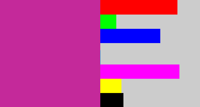Hex color #c4299a - purpley pink