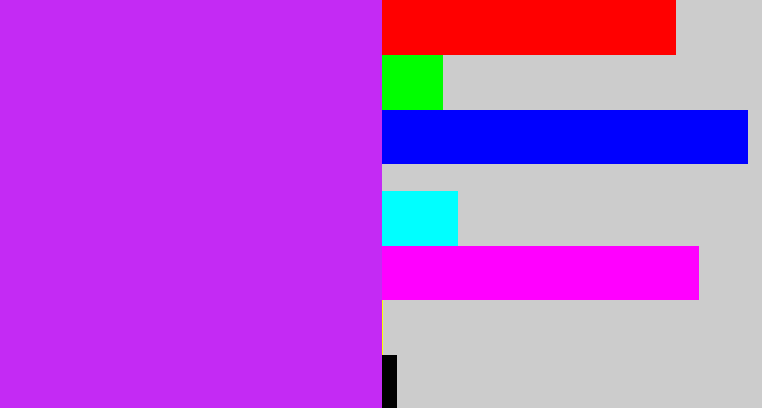 Hex color #c42af4 - neon purple