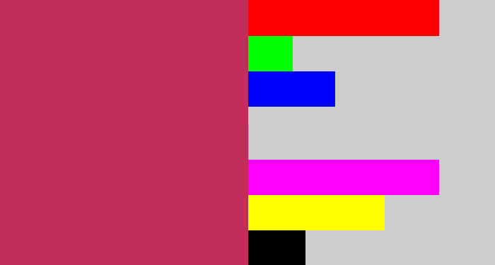 Hex color #c42d59 - dark pink