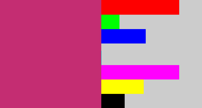 Hex color #c42d71 - dark pink