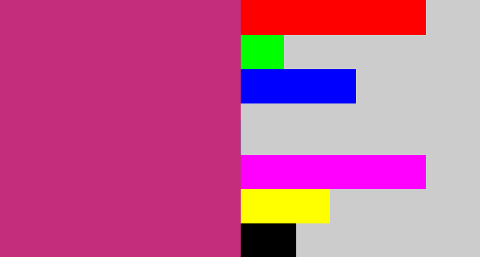 Hex color #c42d7b - dark pink