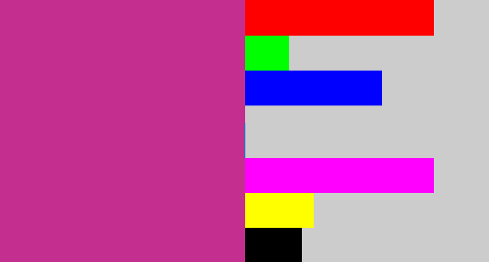 Hex color #c42e8e - darkish pink