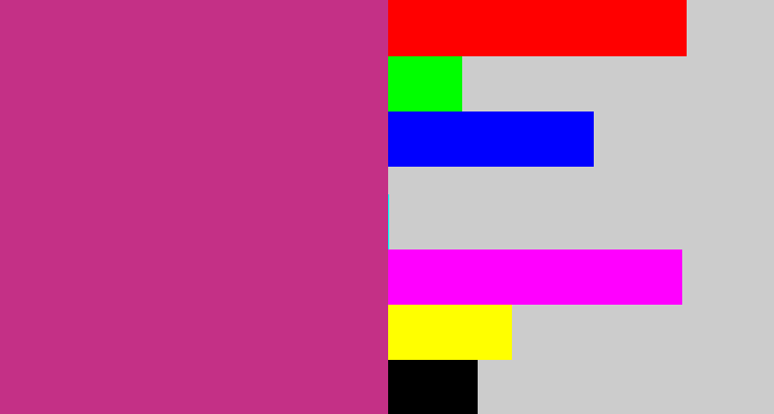 Hex color #c43086 - darkish pink