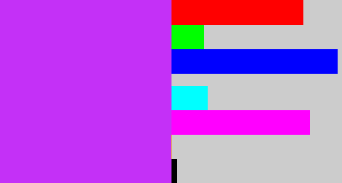 Hex color #c430f7 - electric purple