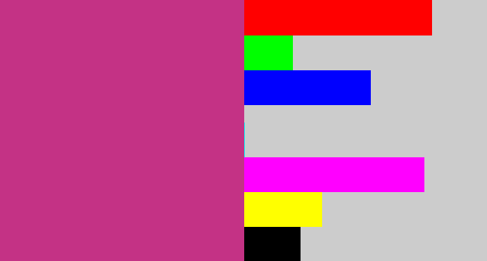 Hex color #c43285 - darkish pink