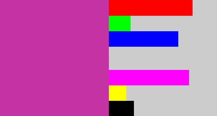 Hex color #c432a4 - purpley pink