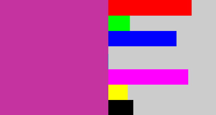 Hex color #c433a0 - purpley pink