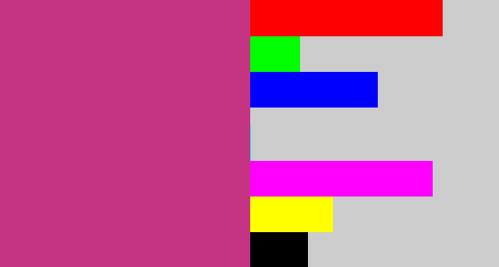 Hex color #c43483 - dark pink