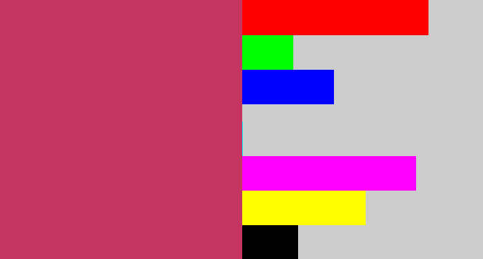 Hex color #c43661 - dark pink