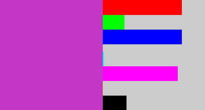 Hex color #c436c5 - purpley pink