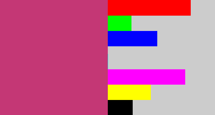 Hex color #c43775 - dark pink