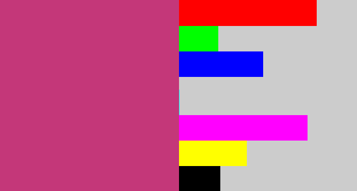 Hex color #c43779 - dark pink