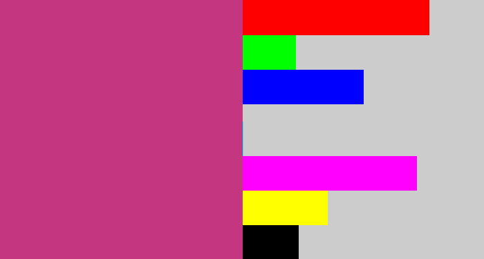 Hex color #c43780 - dark pink