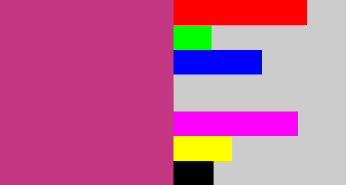 Hex color #c43782 - dark pink