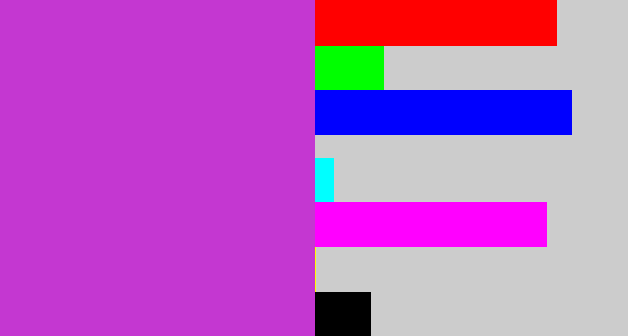Hex color #c437d1 - purpley pink