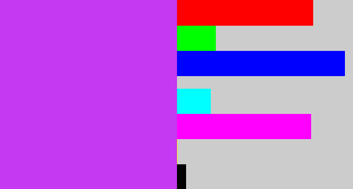 Hex color #c439f1 - heliotrope