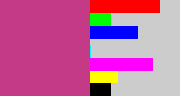 Hex color #c43a87 - darkish pink