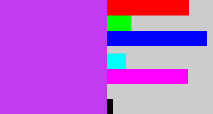 Hex color #c43af0 - heliotrope