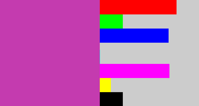 Hex color #c43baf - purpley pink