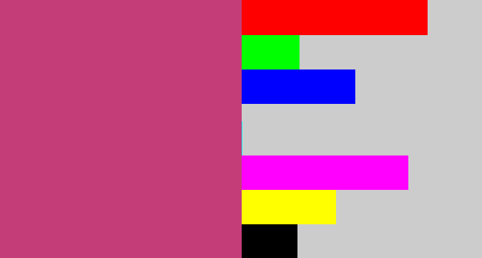 Hex color #c43c78 - dark pink