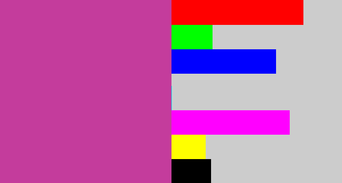 Hex color #c43c9c - purpley pink