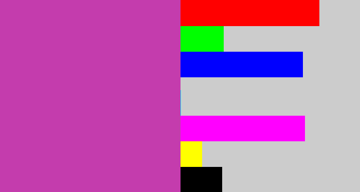 Hex color #c43cad - purpley pink