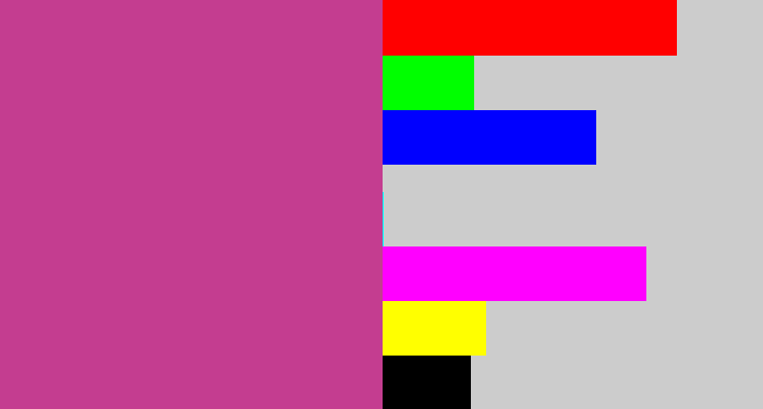 Hex color #c43d90 - darkish pink
