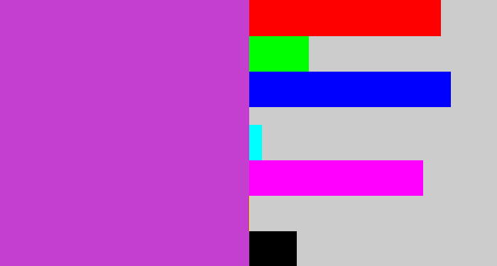 Hex color #c43ecf - pinkish purple