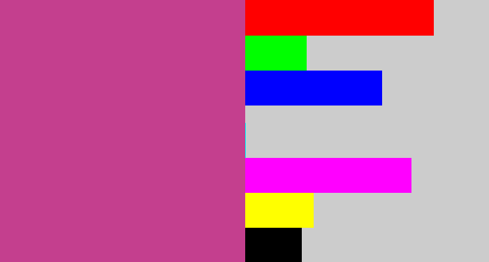 Hex color #c43f8e - darkish pink