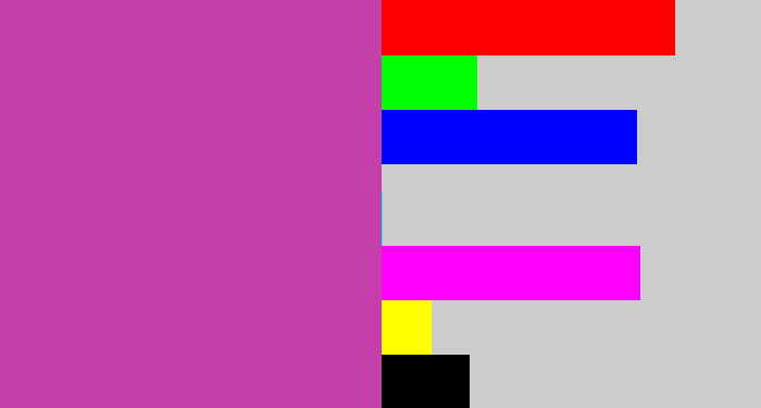 Hex color #c43faa - purpley pink