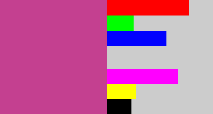 Hex color #c44090 - darkish pink