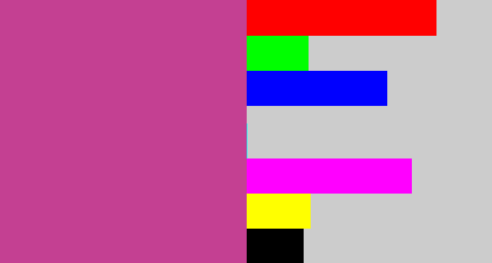 Hex color #c44092 - darkish pink