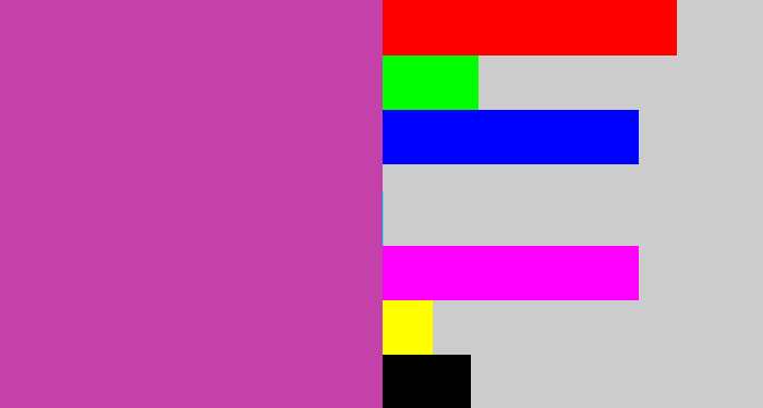Hex color #c441aa - purpley pink