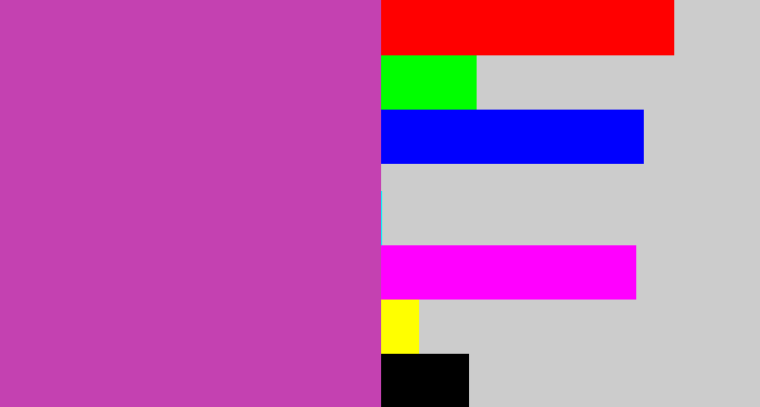 Hex color #c441b1 - purpley pink